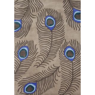 Alliyah Peacock Tannin Area Rug by James Bond