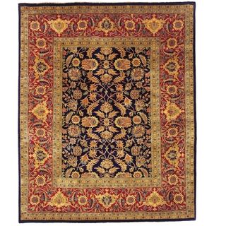 Safavieh Handmade Heritage Traditional Blue/ Red Wool Rug (96 x 136