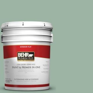BEHR Premium Plus 5 gal. #S410 4 Copper Patina Flat Interior Paint 140005