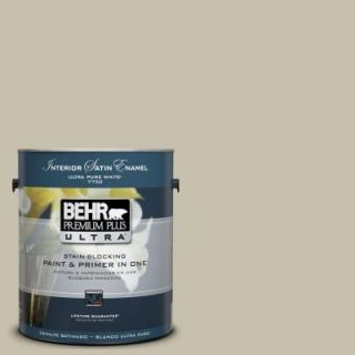 BEHR Premium Plus Ultra 1 Gal. #UL200 15 Organic Field Interior Satin Enamel Paint 775401