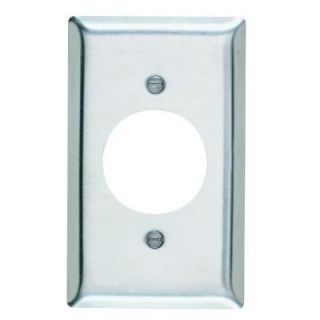 Pass & Seymour 1 Gang 1 Power Outlet Wall Plate   Stainless Steel SL720CC10