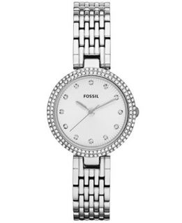 Fossil Womens Olive Stainless Steel Bracelet Watch 28mm ES3345