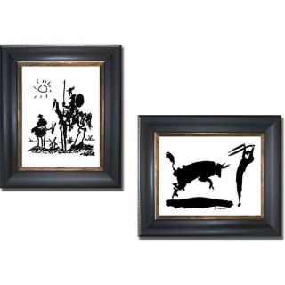 Pablo Picasso Don Quixote and Bullfight III 2 piece Framed Canvas