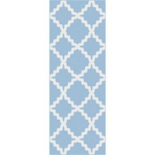 Tayse Rugs Metro Blue 2 ft. 7 in. x 7 ft. 3 in. Contemporary Rug Runner 1031  Blue  3x8