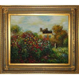 20 in. x 24 in. The Artist's Garden Hand Painted Classic Artwork MON2712 FR 655G20X24