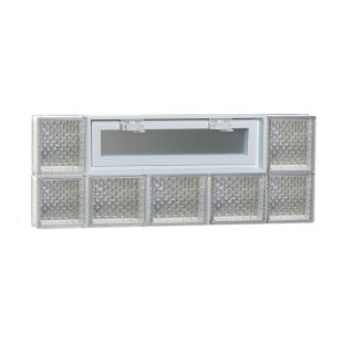 REDI2SET Diamond Pattern Frameless Replacement Glass Block Window (Rough Opening 36 in x 14 in; Actual 34.75 in x 13.5 in)