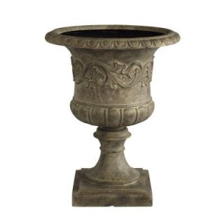 Home Decorators Collection 23.5 in. H Stone Grecian Weathered Green Urn Planter DISCONTINUED 1511620610