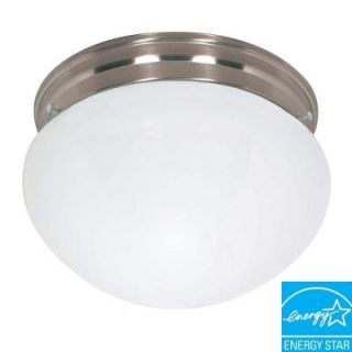 Green Matters Concord 2 Light Brushed Nickel Flush Mount HD 406