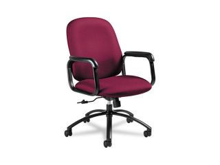 Global 53814BKJN07 Max Series Mid Back Pneumatic Tilt Chair, Burgundy Fabric, Black Frame