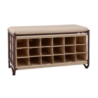 Neu Home Bench with Shoe Storage Compartments in Brown 10779WP