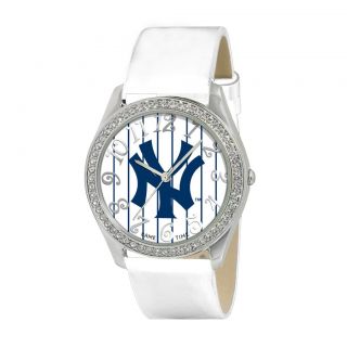 New York Yankees Womens Glitz Classic Analog Patent Leather Watch