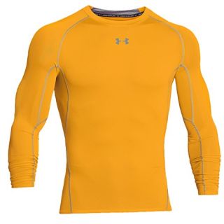 Under Armour HeatGear Armour Comp L/S T Shirt   Mens   Training   Clothing   Steeltown Gold/Black