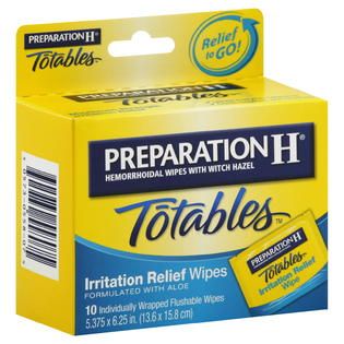 Preparation H Totables Hemorrhoidal Wipes, with Witch Hazel, Flushable