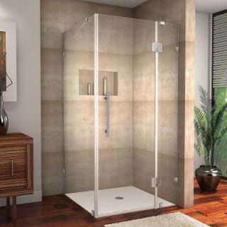 Aston Avalux 35 in. x 30 in. x 72 in. Completely Frameless Shower Enclosure in Chrome SEN987 CH 3530 10