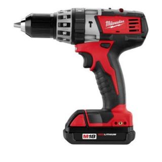 Milwaukee M18 18 Volt Lithium Ion 1/2 in. Cordless Hammer Drill Compact Battery Kit 2602 22CT