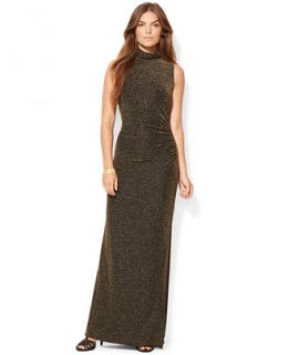 Lauren Ralph Lauren Metallic Mockneck Gown   Dresses   Women