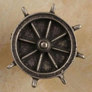 Captain's wheel knob (Set of 10) (Pewter Bright)