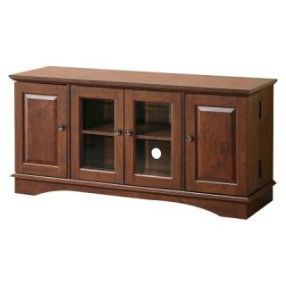 Wood TV Stand with Storage   Brown (52)