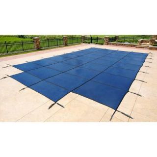 Blue Wave 18 ft. x 36 ft. Rectangular Blue In Ground Pool Safety Cover with 4 ft. x 8 ft. Center Step BWS365B