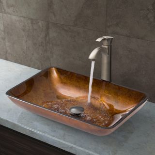 Vigo Glass Vessel Sink and Otis Faucet Set