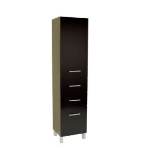 Fresca 15 3/4 in. W Bathroom Linen Cabinet with 3 Pull Out Drawers in Espresso FST1002ES