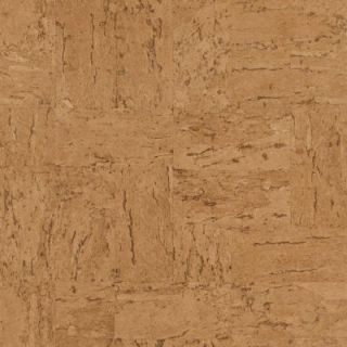 Washington Wallcoverings 56 sq. ft. Deep Toned Tan Natural Faux Cork Vinyl Wallpaper 445794
