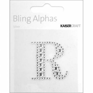 Bling Alphas Self Adhesive Rhinestone Letter 1.375 Inch Silver Cry
