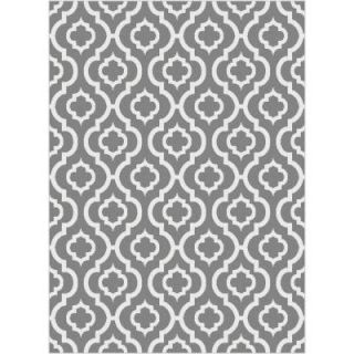 Tayse Rugs Metro Gray 5 ft. 3 in. x 7 ft. 3 in. Contemporary Area Rug 1029  Gray  5x8