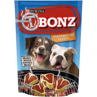 Purina T Bonz Porterhouse Flavor Dog Snack 10 oz. Pouch   Pet Supplies