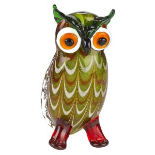 Glass Owl Stand Figurine