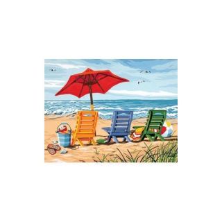 Paint By Number Kit 14"X11" Beach Chair Trio