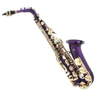 Cecilio AS 280PL   Purple Lacquer Alto Saxophone With Gold Accents