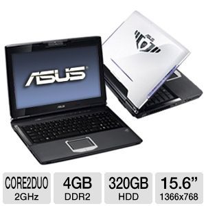 Asus G51VX RX05 Refurbished Notebook PC   Intel Core 2 Duo P7350 2GHz, 4GB DDR2, 320GB HDD, DVDRW, 15.6, Vista Home Premium 64 bit