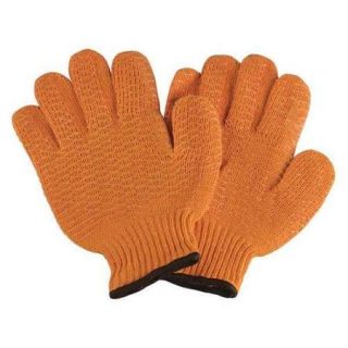 Condor 3BA37 Men's S Orange Acrylic/Polyester Ambidextrous Knit Gloves