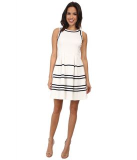 Jessica Simpson Fit and Flare Stripe Dress White