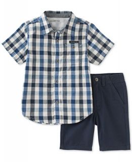 Calvin Klein Little Boys Woven Shirt & Shorts   Kids & Baby