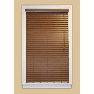 Style Selections 47.5 in W x 48 in L Bark Faux Wood Plantation Blinds