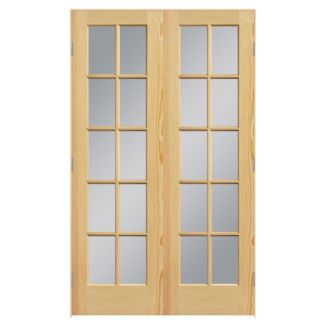 ReliaBilt Prehung Solid Core 10 Lite Clear Pine Interior Door (Common 48 in x 80 in; Actual 49.5 in x 81.5 in)