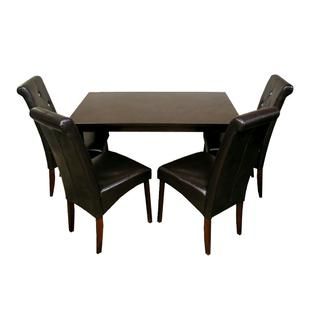 Warehouse of Tiffany Classic Brown Dining Set (Set of 5 pcs.)   Home