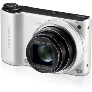 Samsung WB200 14.2 MP 18x Optical Zoom Wifi Digital Camera, White