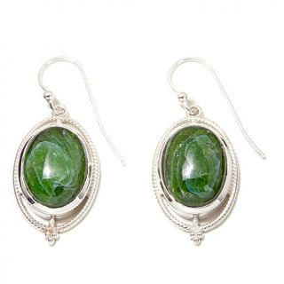 Himalayan Gems™ Oval Gemstone Sterling Silver Drop Earrings   7945512