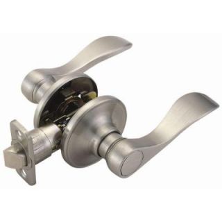Design House Springdale Satin Nickel Passage Lever with Universal 6 Way Latch 742841