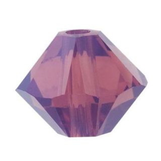 Swarovski Crystal, #5328 Bicone Beads 3mm, 25 Pieces, Cyclamen Opal