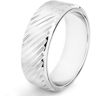 Stainless Steel Diagonal Grooved Ring