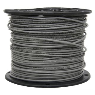 500 ft 14 AWG Solid Grey Copper THHN Wire (By the Roll)