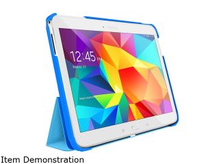 roocase Pacific Blue / Barbados Blue Origami 3D Slim Shell Folio Case Cover for Samsung Galaxy Tab 4 10.1 /TAB4 OG SS PB/BB