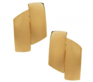 VicenzaGold Polished J Hoop Design Earrings, 14K —