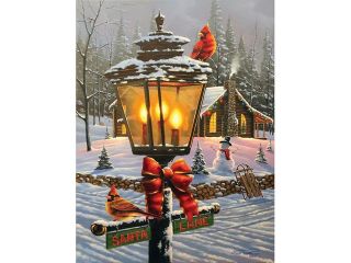 Christmas Perch 550 Piece Puzzle by White Mountain Puzzles