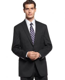 Calvin Klein Jacket Black Stripe 100% Wool Slim Fit   Suits & Suit