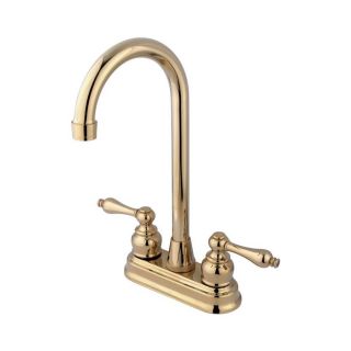 Elements of Design Magellan Polished Brass 2 Handle Bar and Prep Faucet